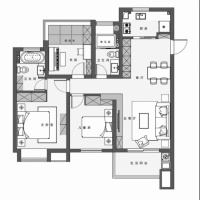 110㎡现代三居，这种“复古”的调调爱了爱了