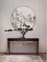 泥博士新中式轻奢背景墙 一卷书、一壶茶，慢慢品味岁月悠长